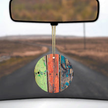 Rough Painted Wood Print Ceramic Ornament