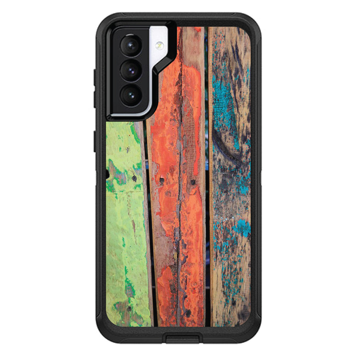 Rough Painted Wood OtterBox Defender Case for iPhone & Galaxy, view 5