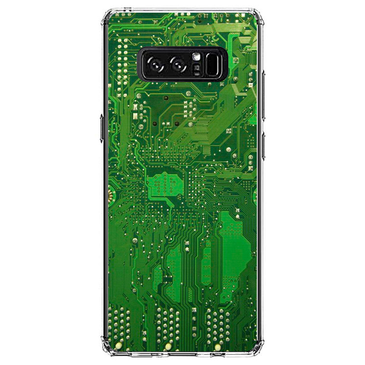 Green Circuit Board Image Clear Shockproof iPhone Case, view 12
