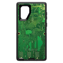 DistinctInk™ OtterBox Defender Series Case for Apple iPhone / Samsung Galaxy / Google Pixel - Green Circuit Board