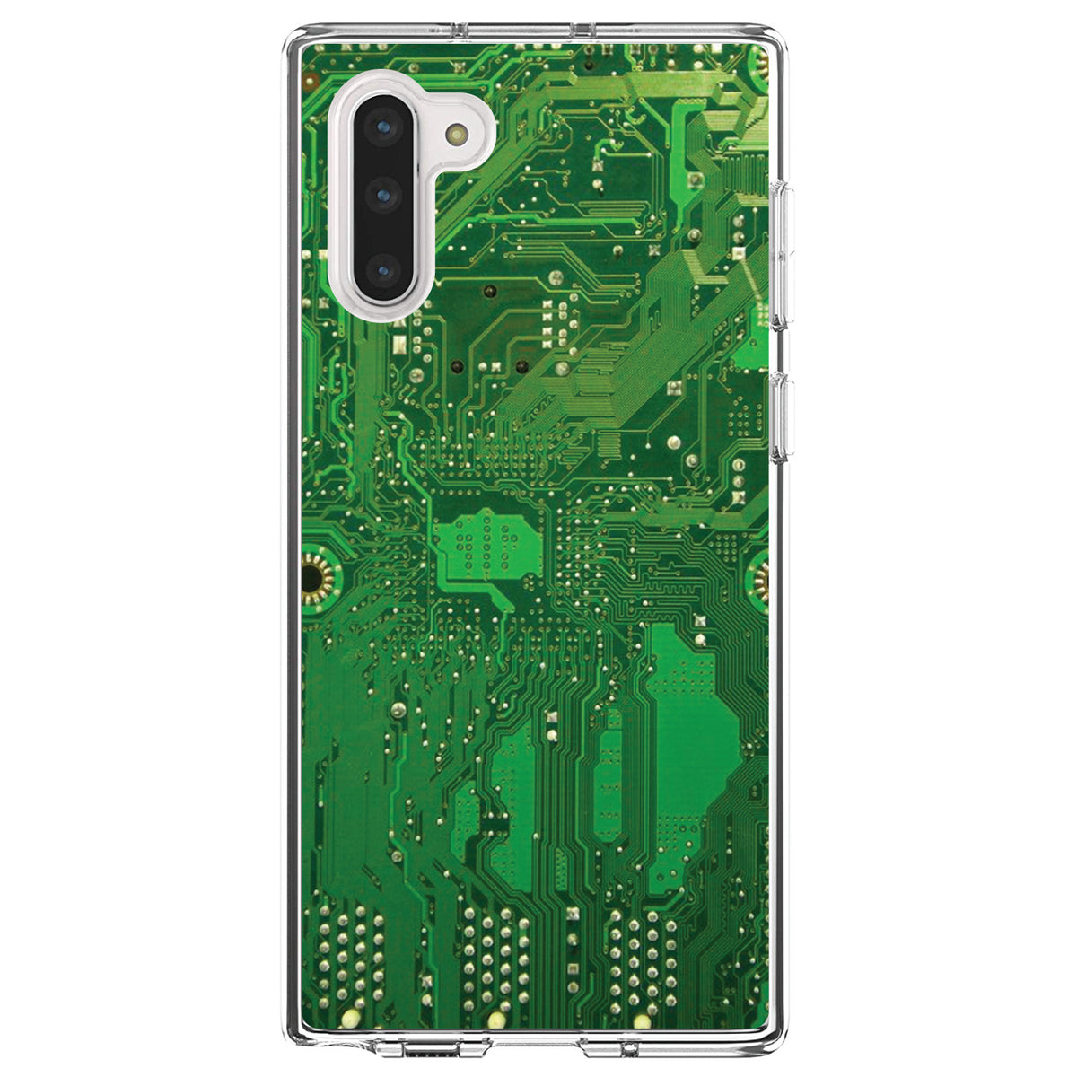 Green Circuit Board Image Clear Shockproof iPhone Case, view 9