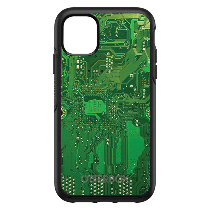 DistinctInk™ OtterBox Symmetry Series Case for Apple iPhone / Samsung Galaxy / Google Pixel - Green Circuit Board