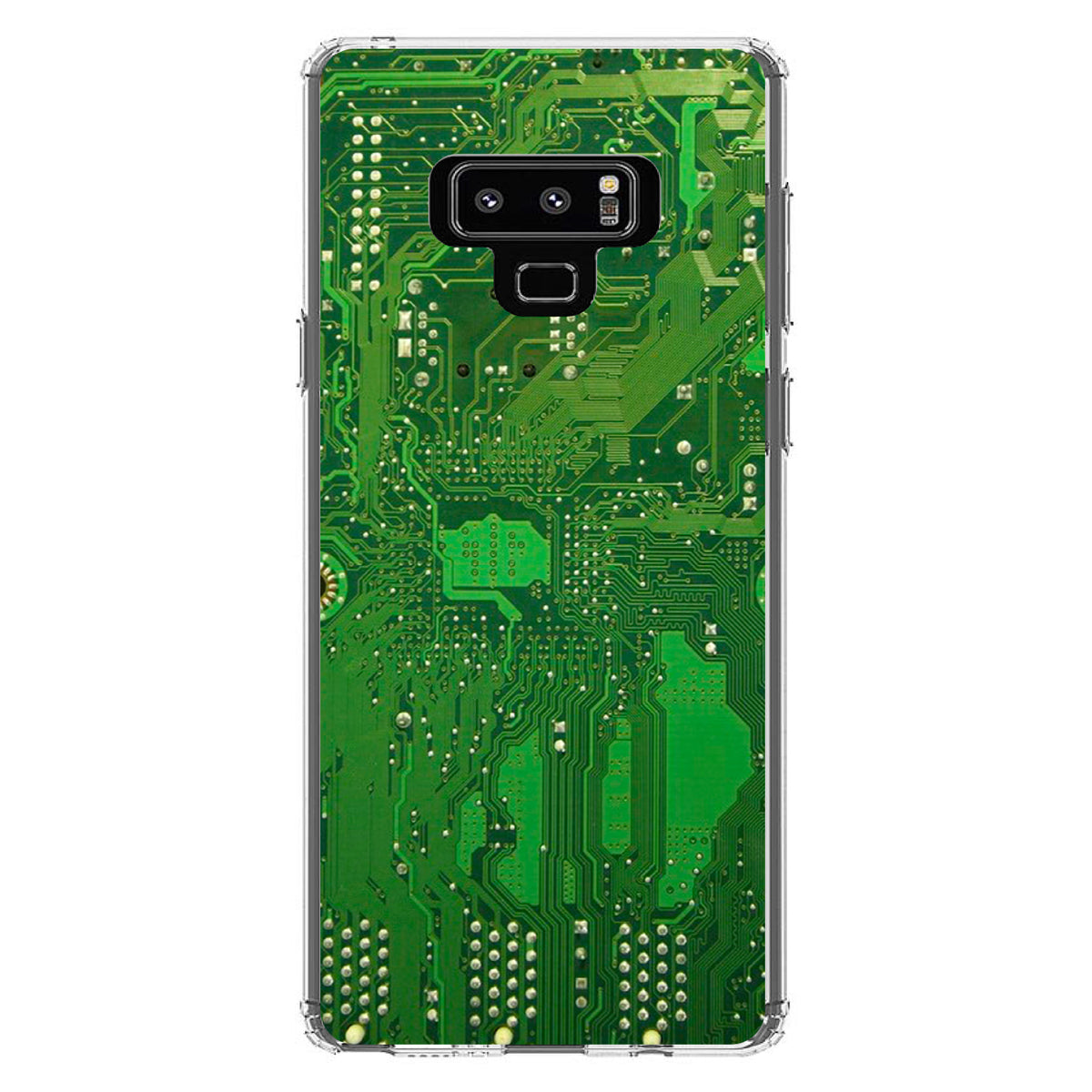 Green Circuit Board Image Clear Shockproof iPhone Case, view 11