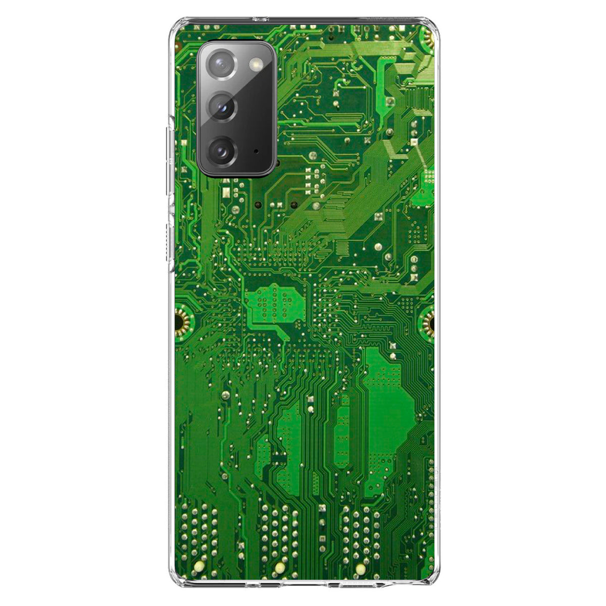 Green Circuit Board Image Clear Shockproof iPhone Case, view 8
