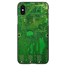 DistinctInk® Hard Plastic Snap-On Case for Apple iPhone or Samsung Galaxy - Green Circuit Board