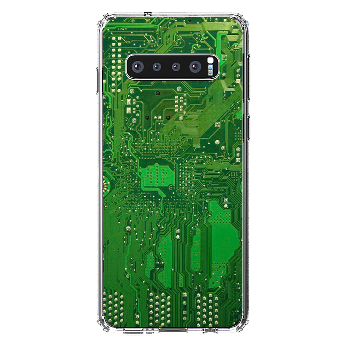 Green Circuit Board Image Clear Shockproof iPhone Case, view 16