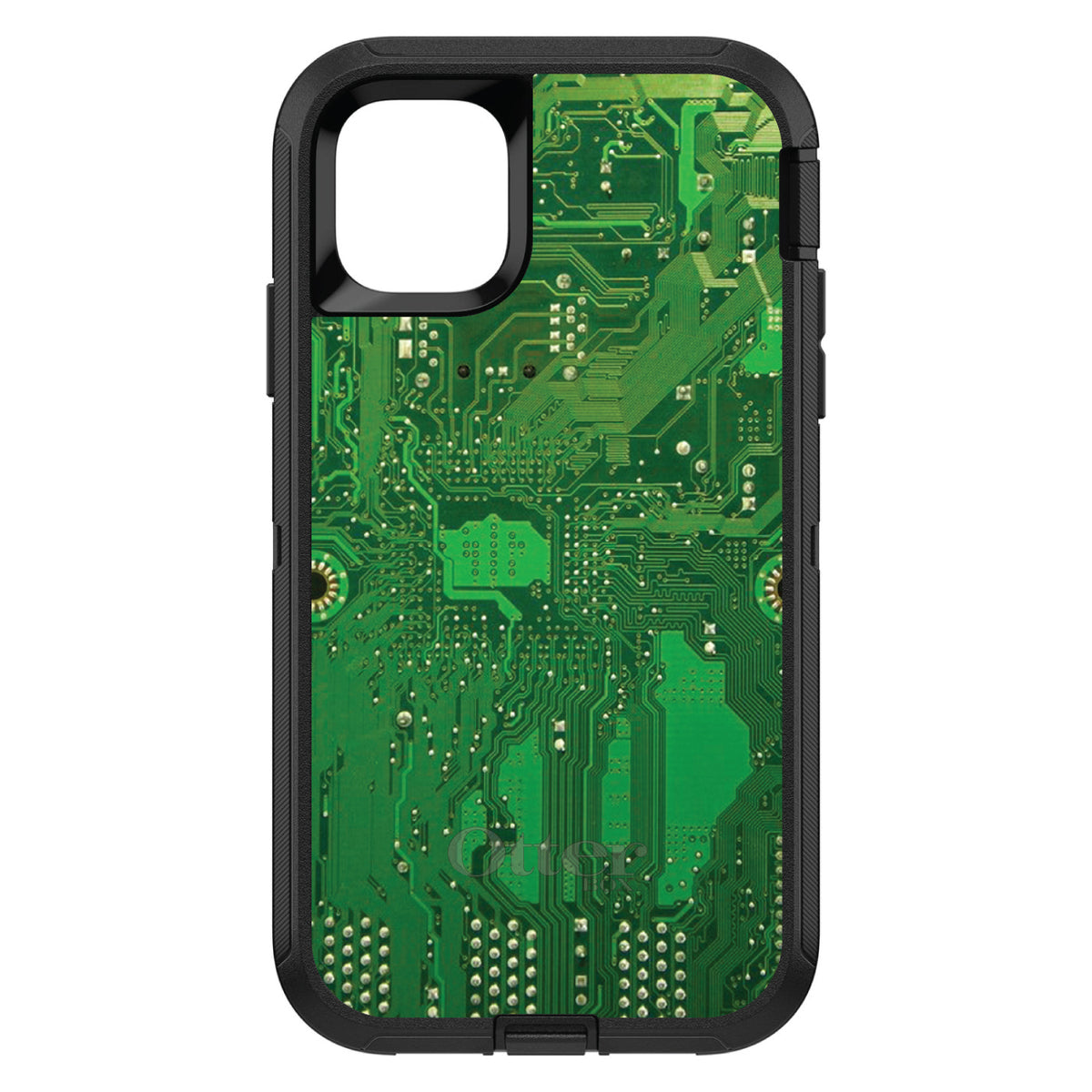 Green Circuit Board OtterBox Defender Case for iPhone & Galaxy, view 2