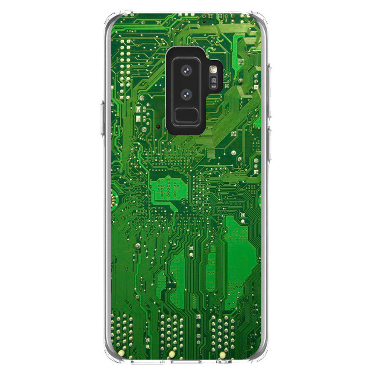 Green Circuit Board Image Clear Shockproof iPhone Case, view 20