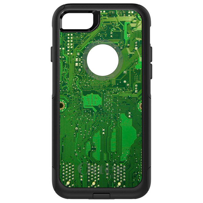 DistinctInk OtterBox Commuter Series Case for Apple iPhone or Samsung Galaxy - Green Circuit Board
