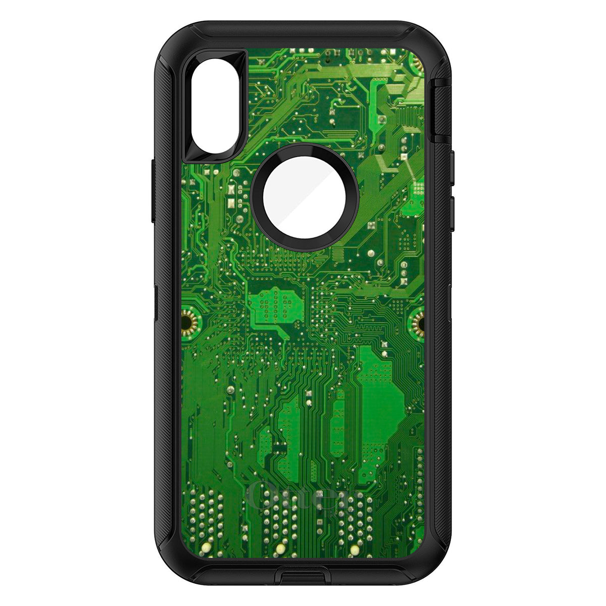 Green Circuit Board OtterBox Defender Case for iPhone & Galaxy, view 3
