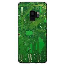 DistinctInk® Hard Plastic Snap-On Case for Apple iPhone or Samsung Galaxy - Green Circuit Board