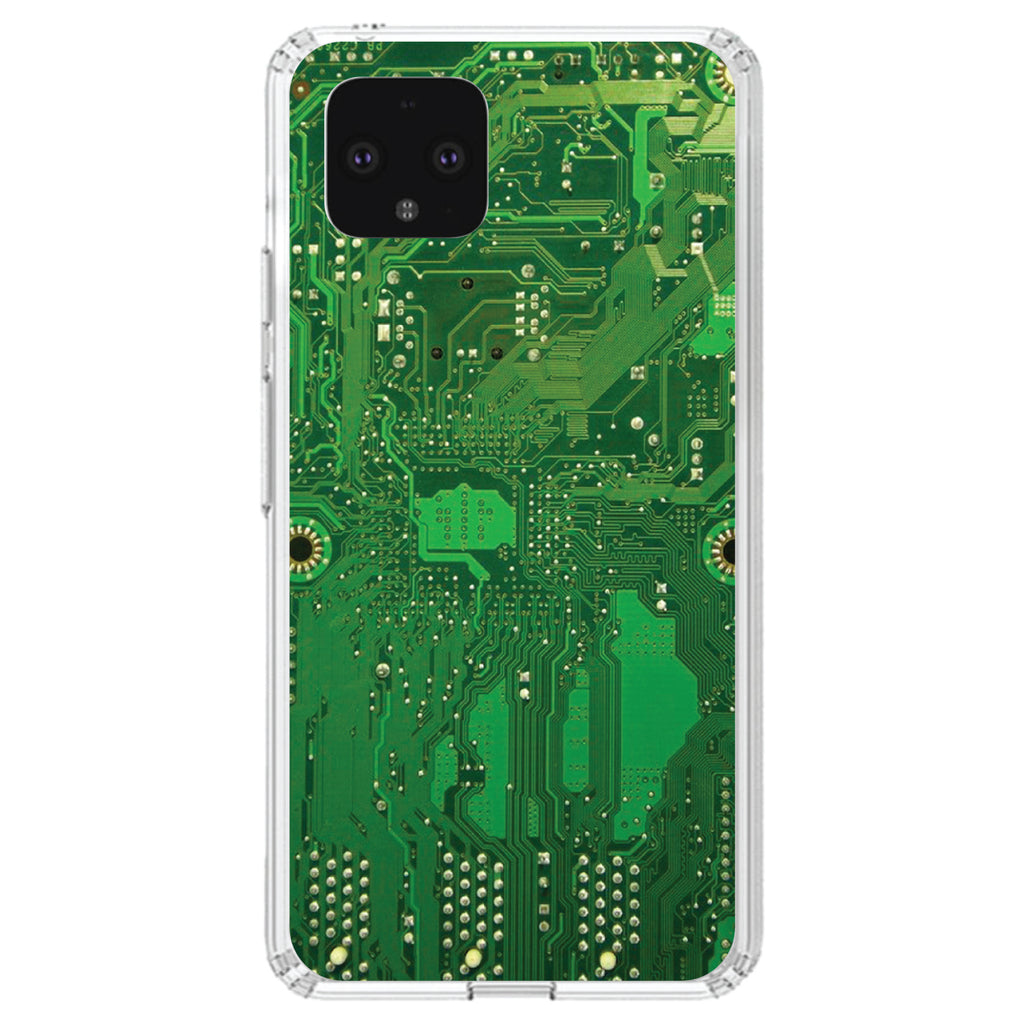 Green Circuit Board Image Clear Shockproof iPhone Case, view 24