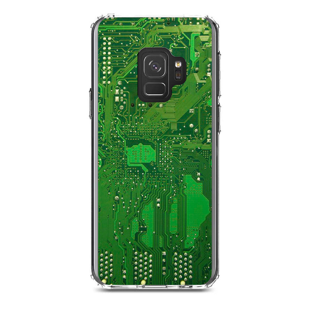 Green Circuit Board Image Clear Shockproof iPhone Case, view 19