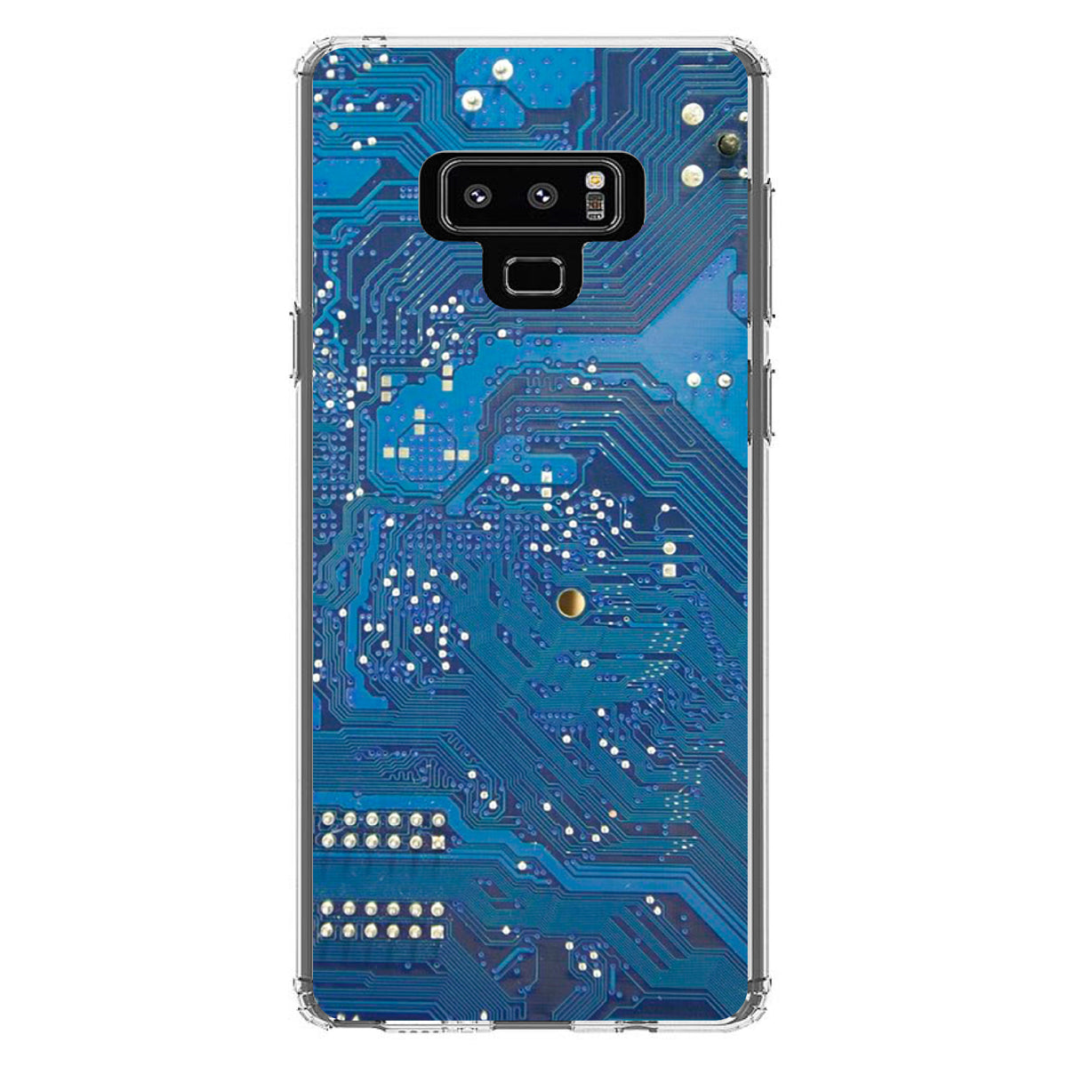 Blue Circuit Board Image Clear Shockproof iPhone Case, view 11