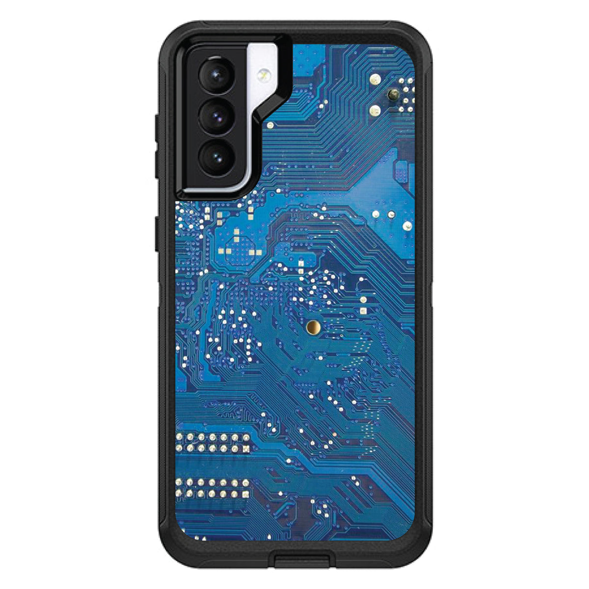 Blue Circuit Board OtterBox Defender Case for iPhone & Galaxy, view 6