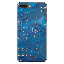 DistinctInk® Hard Plastic Snap-On Case for Apple iPhone or Samsung Galaxy - Blue Circuit Board