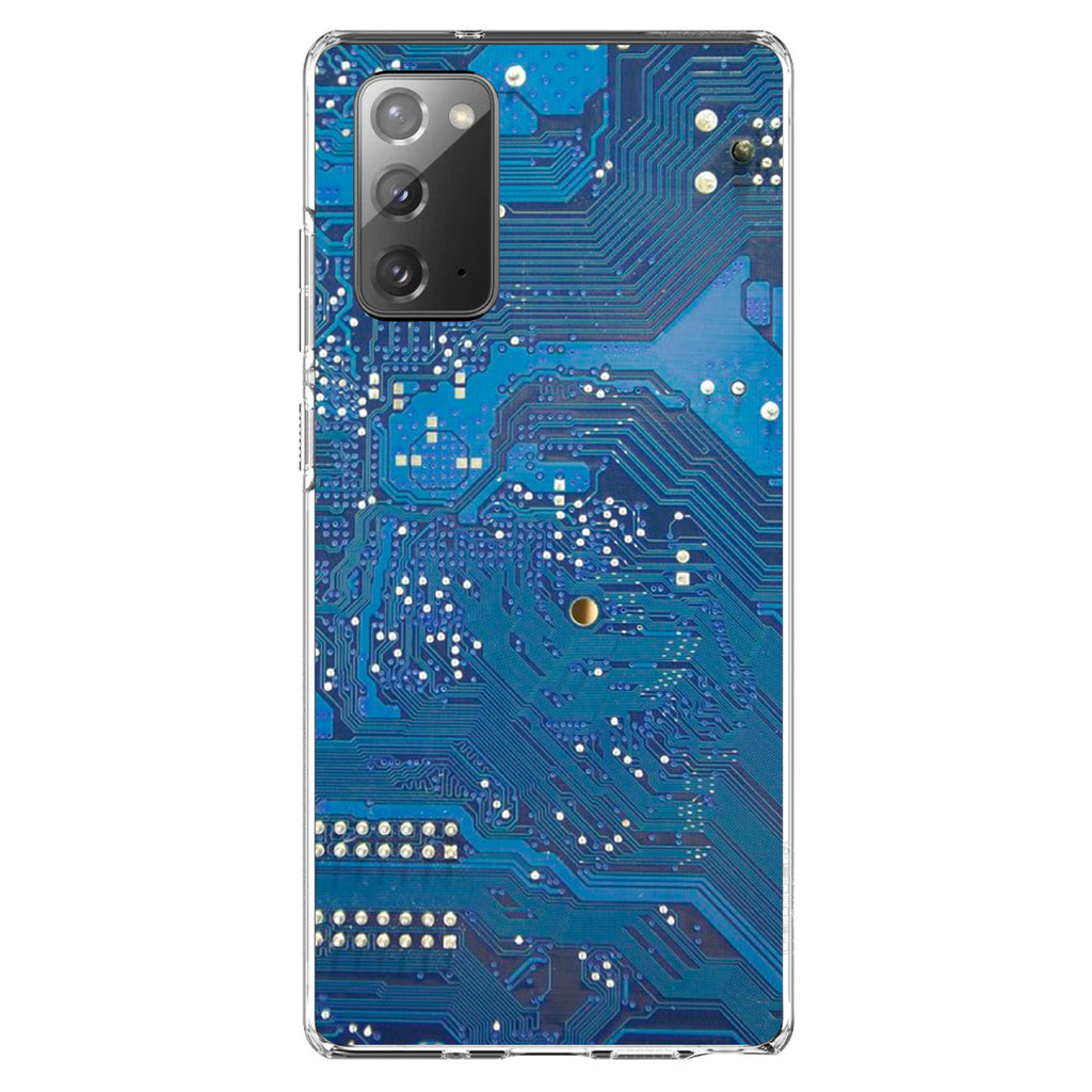 Blue Circuit Board Image Clear Shockproof iPhone Case, view 7