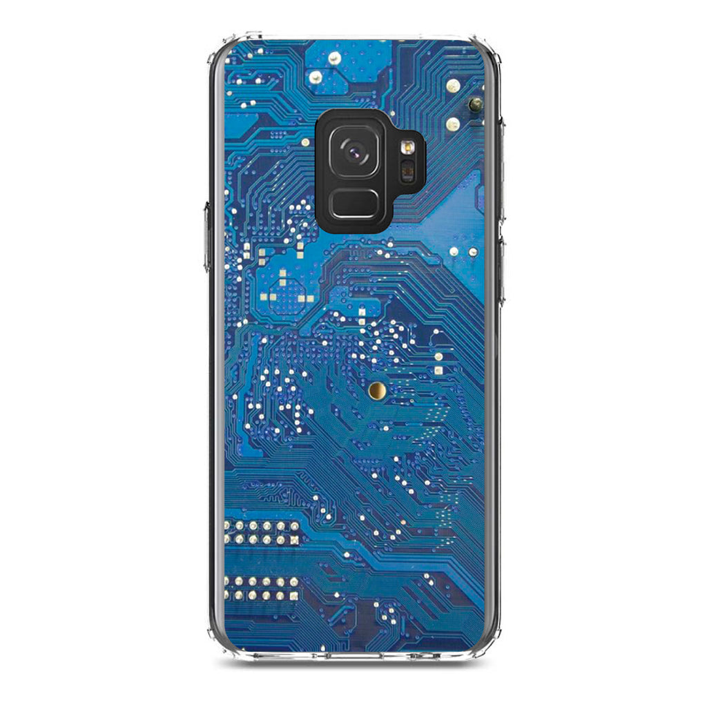 Blue Circuit Board Image Clear Shockproof iPhone Case, view 19
