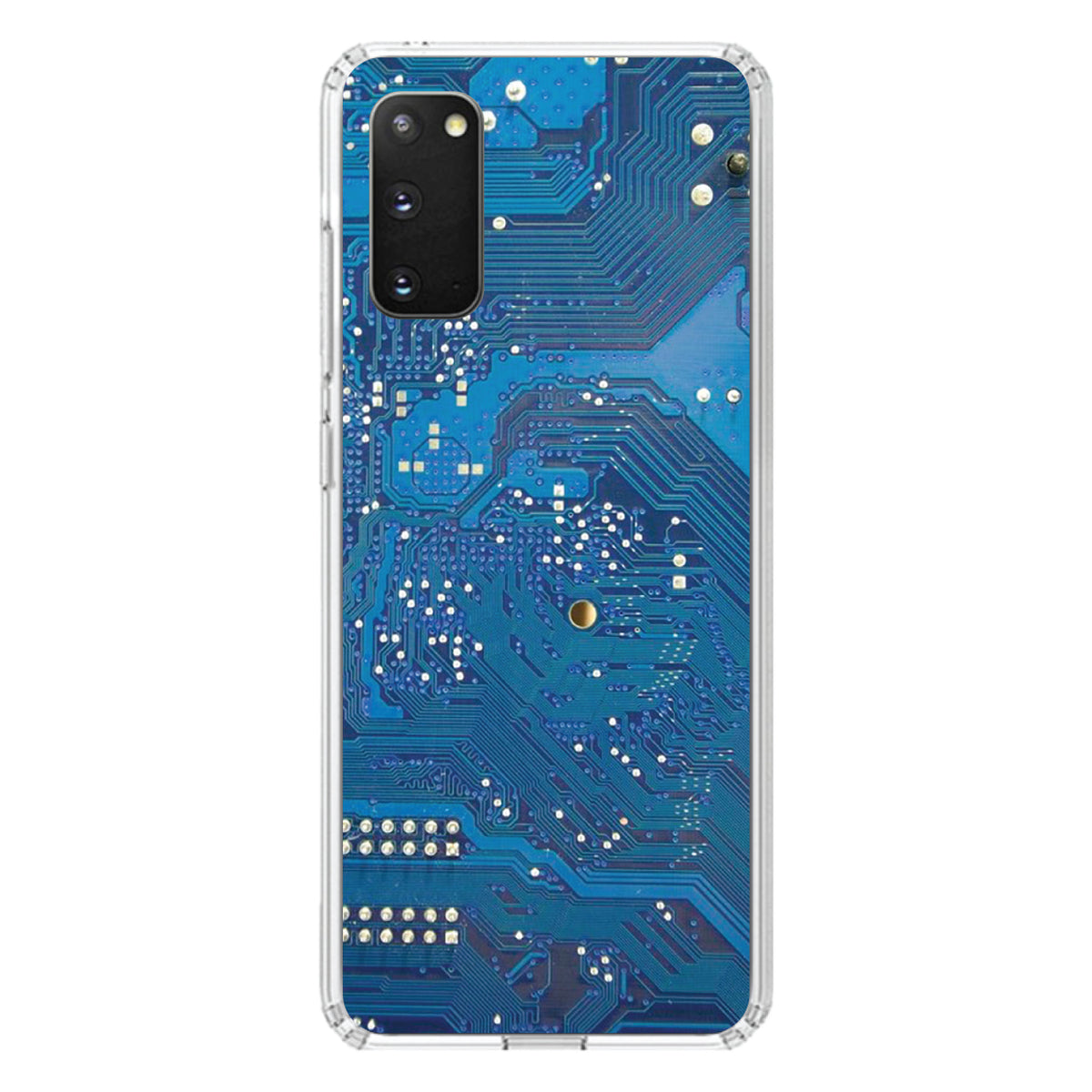 Blue Circuit Board Image Clear Shockproof iPhone Case, view 15