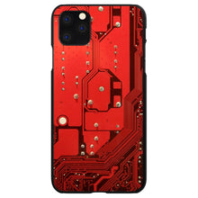 DistinctInk® Hard Plastic Snap-On Case for Apple iPhone or Samsung Galaxy - Red Circuit Board