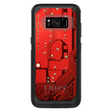 DistinctInk™ OtterBox Commuter Series Case for Apple iPhone or Samsung Galaxy - Red Circuit Board