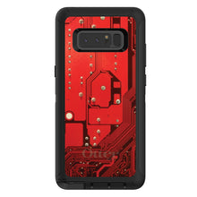 DistinctInk™ OtterBox Defender Series Case for Apple iPhone / Samsung Galaxy / Google Pixel - Red Circuit Board