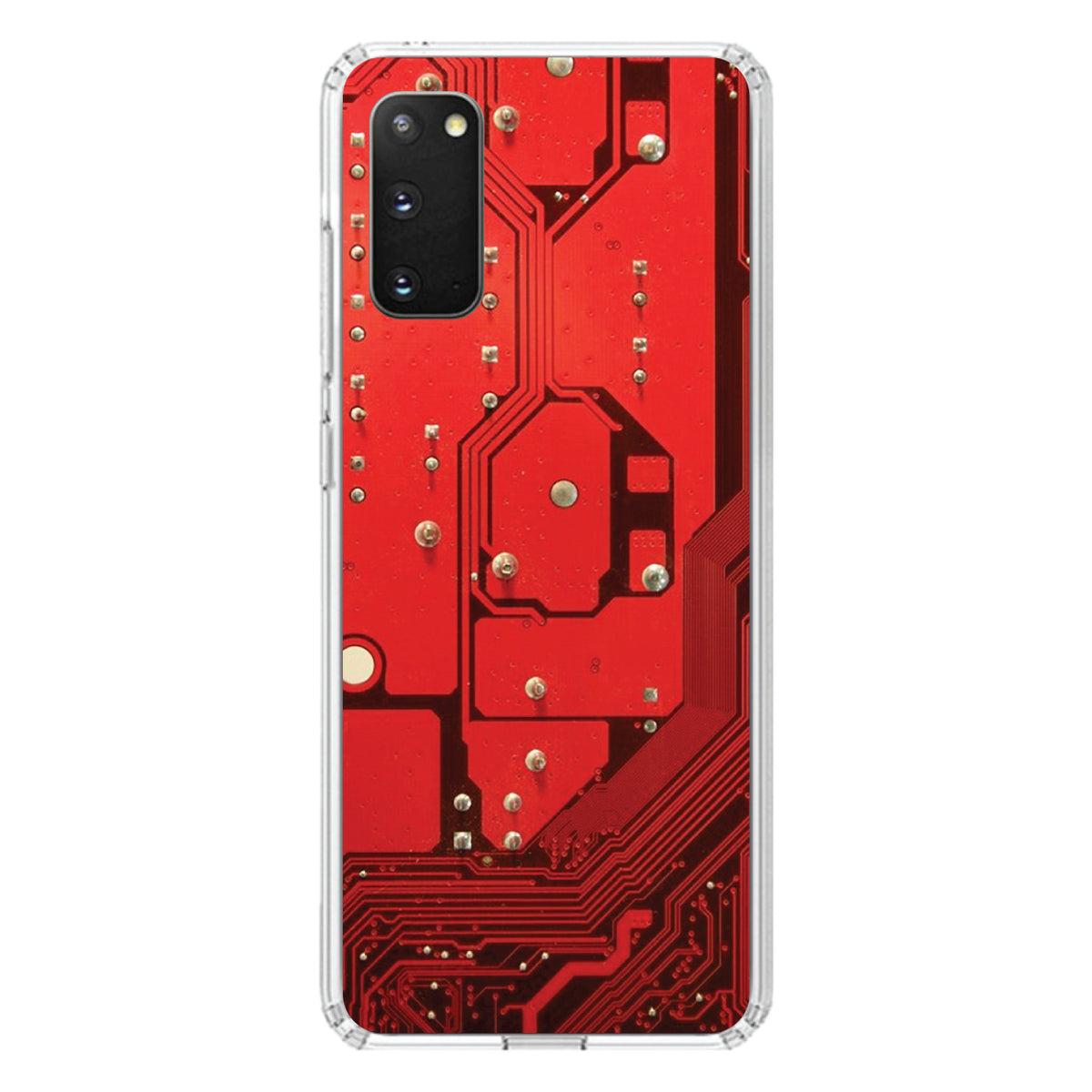 Red Circuit Board Image Clear Shockproof iPhone Case, view 15
