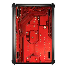 DistinctInk™ OtterBox Defender Series Case for Apple iPad / iPad Pro / iPad Air / iPad Mini - Red Circuit Board