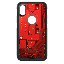 DistinctInk™ OtterBox Commuter Series Case for Apple iPhone or Samsung Galaxy - Red Circuit Board