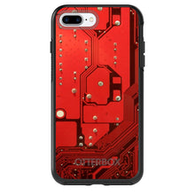 DistinctInk™ OtterBox Symmetry Series Case for Apple iPhone / Samsung Galaxy / Google Pixel - Red Circuit Board