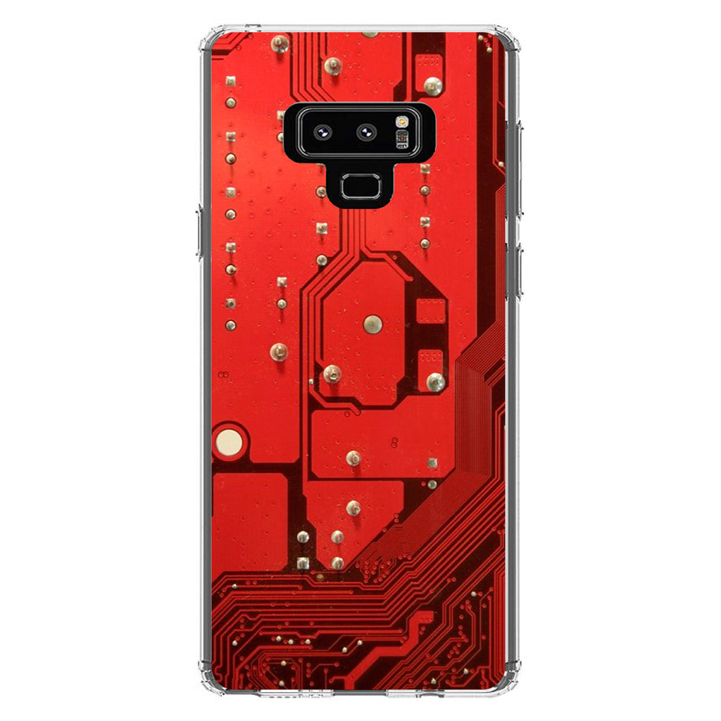Red Circuit Board Image Clear Shockproof iPhone Case, view 11