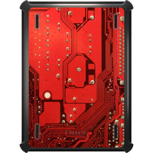 DistinctInk™ OtterBox Defender Series Case for Apple iPad / iPad Pro / iPad Air / iPad Mini - Red Circuit Board