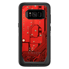 DistinctInk™ OtterBox Defender Series Case for Apple iPhone / Samsung Galaxy / Google Pixel - Red Circuit Board