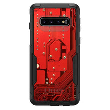 DistinctInk™ OtterBox Commuter Series Case for Apple iPhone or Samsung Galaxy - Red Circuit Board