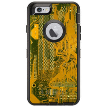 DistinctInk™ OtterBox Defender Series Case for Apple iPhone / Samsung Galaxy / Google Pixel - Yellow Circuit Board