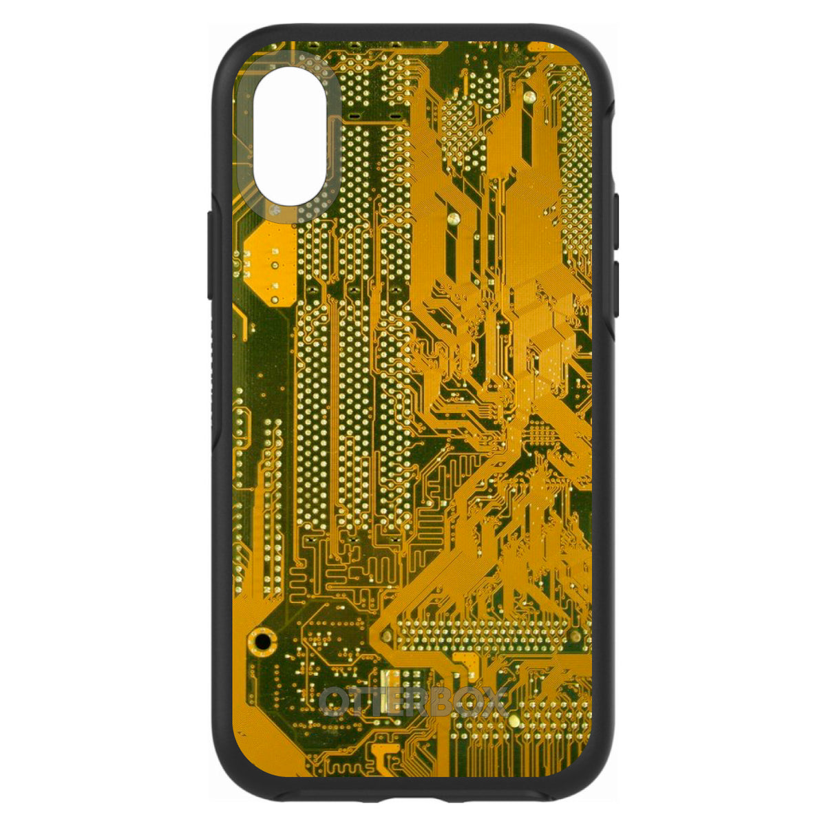 Yellow Circuit Board OtterBox Symmetry Case for iPhone & Galaxy, view 4