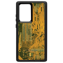 DistinctInk™ OtterBox Defender Series Case for Apple iPhone / Samsung Galaxy / Google Pixel - Yellow Circuit Board