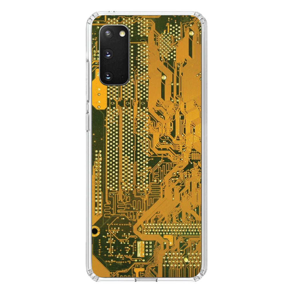 Yellow Circuit Board Image Clear Shockproof iPhone Case, view 13