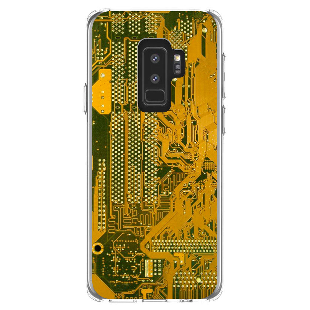 Yellow Circuit Board Image Clear Shockproof iPhone Case, view 20