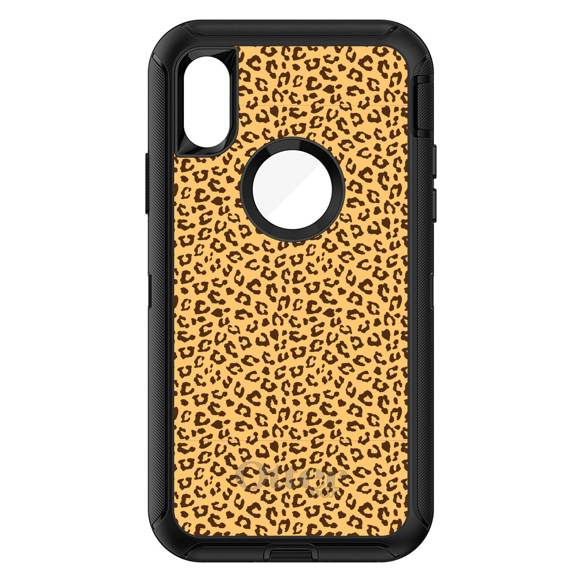 Beige Tan Brown Cheetah Skin Spots OtterBox Defender Case for iPhone & Galaxy, view 3