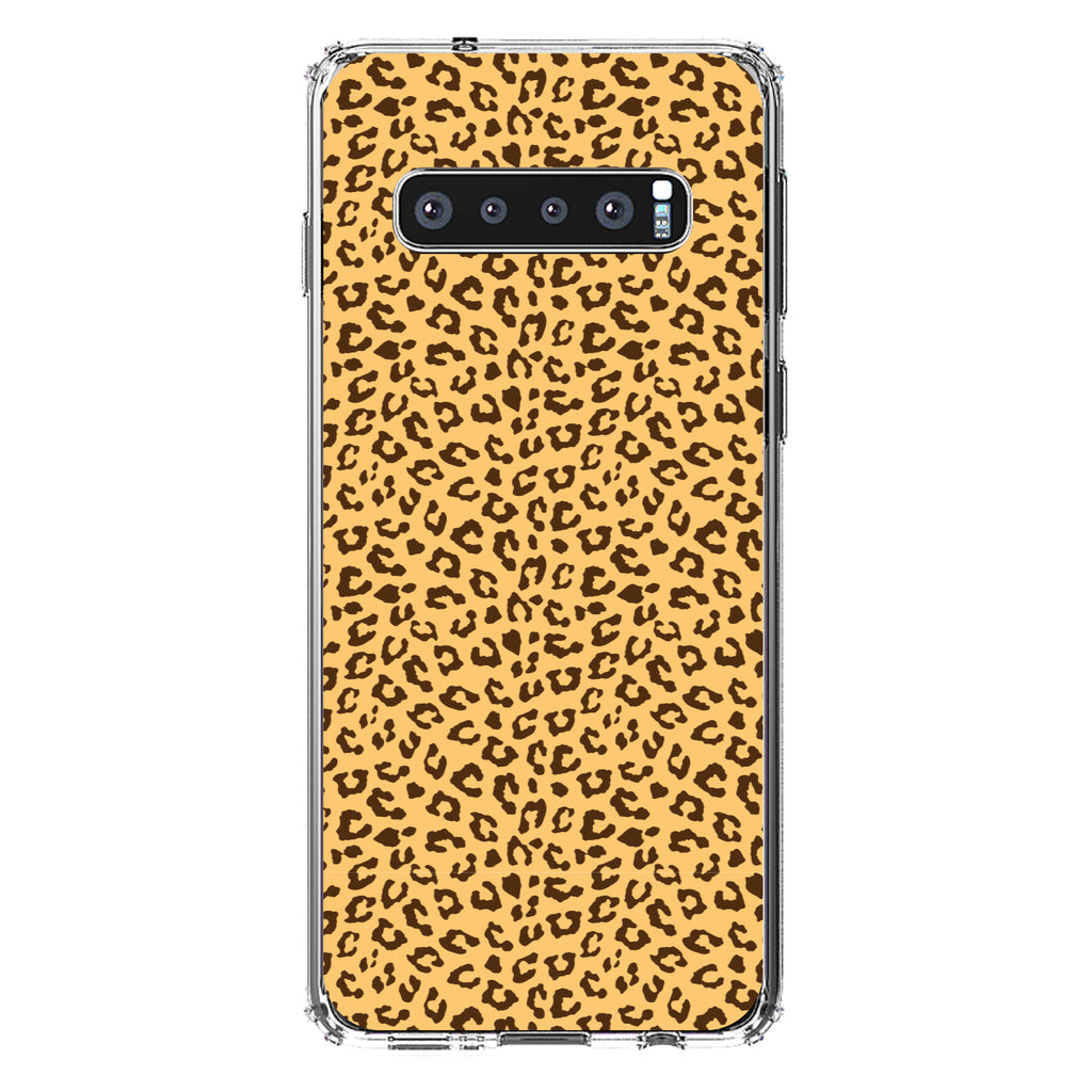 Beige Tan Brown Cheetah Skin Spots Clear Shockproof iPhone Case, view 17