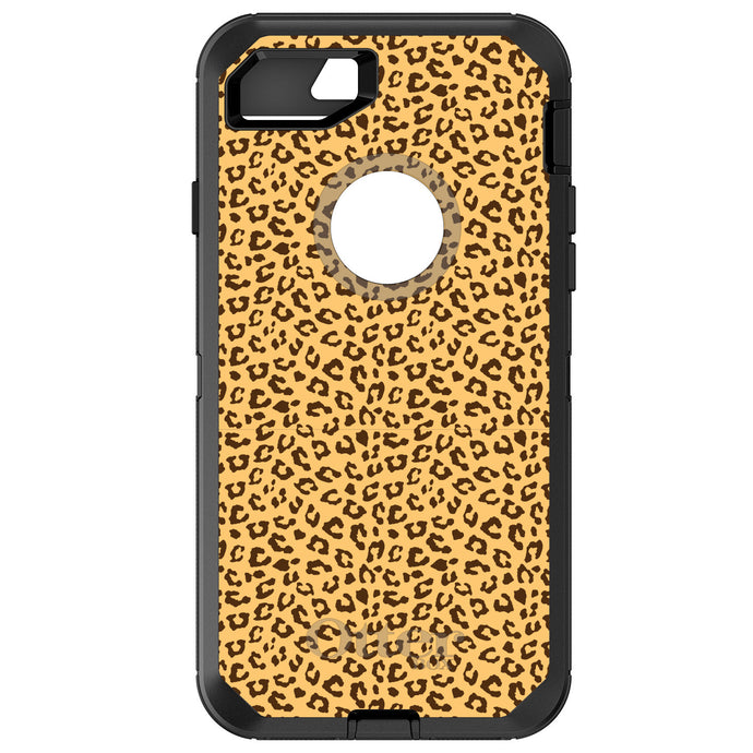 DistinctInk™ OtterBox Defender Series Case for Apple iPhone / Samsung Galaxy / Google Pixel - Beige Tan Brown Cheetah Skin Spots