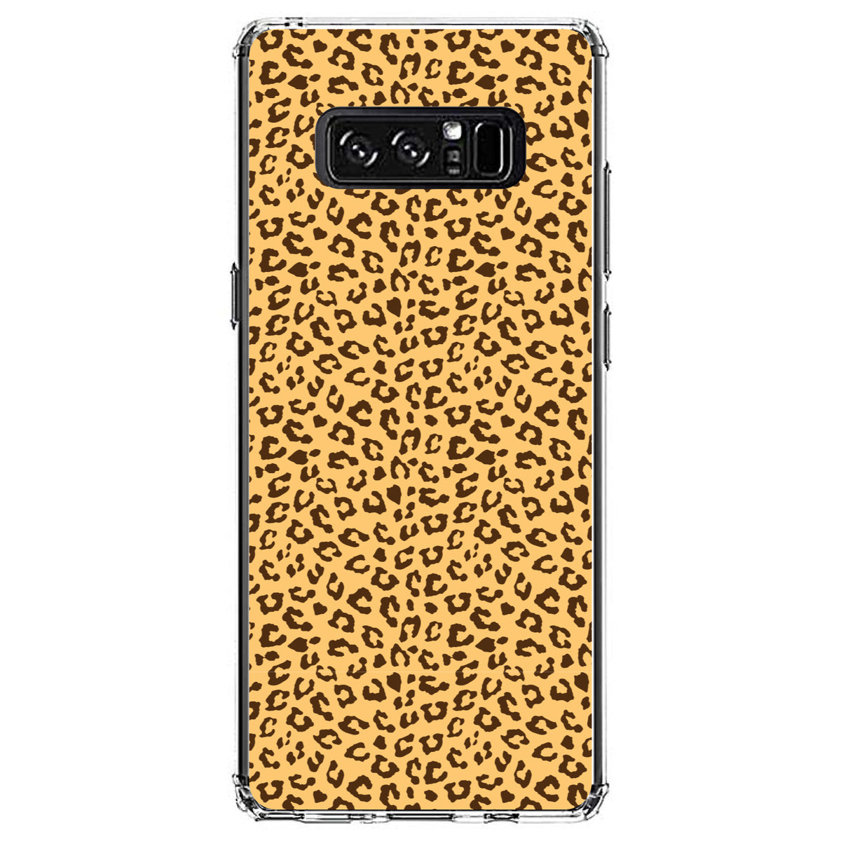 Beige Tan Brown Cheetah Skin Spots Clear Shockproof iPhone Case, view 12