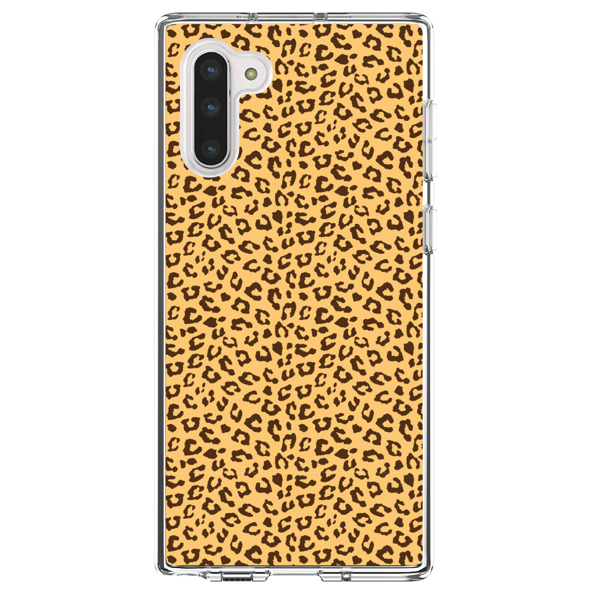 Beige Tan Brown Cheetah Skin Spots Clear Shockproof iPhone Case, view 9
