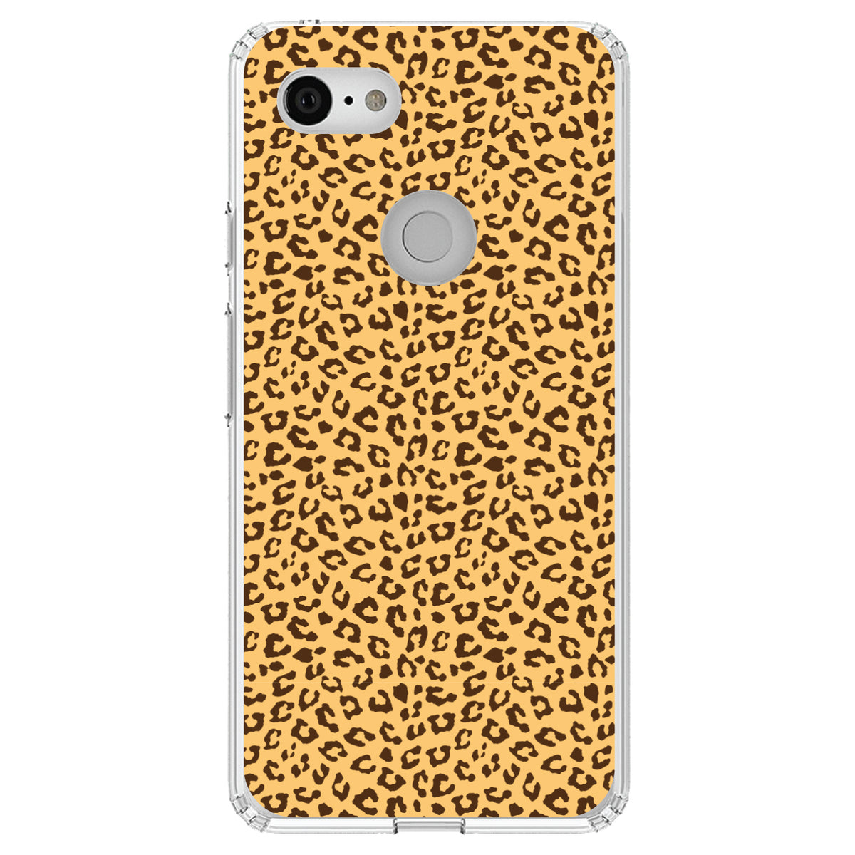 Beige Tan Brown Cheetah Skin Spots Clear Shockproof iPhone Case, view 22