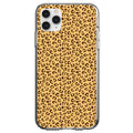 Beige Tan Brown Cheetah Skin Spots Clear Shockproof iPhone Case