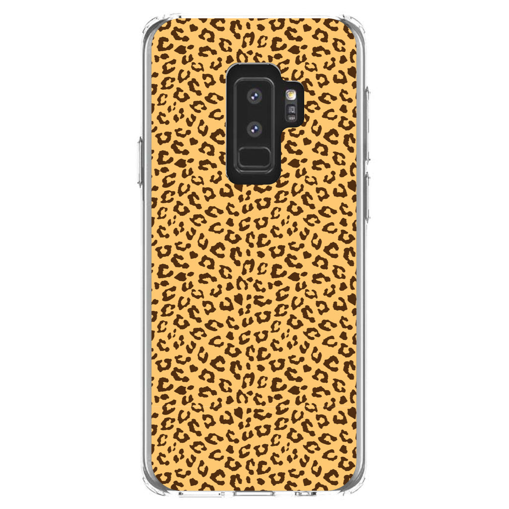 Beige Tan Brown Cheetah Skin Spots Clear Shockproof iPhone Case, view 20