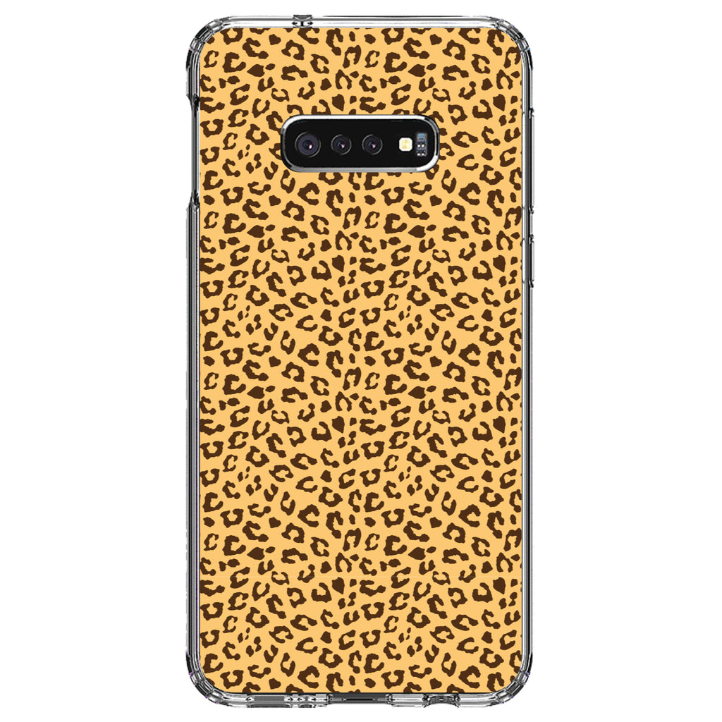 Beige Tan Brown Cheetah Skin Spots Clear Shockproof iPhone Case, view 18