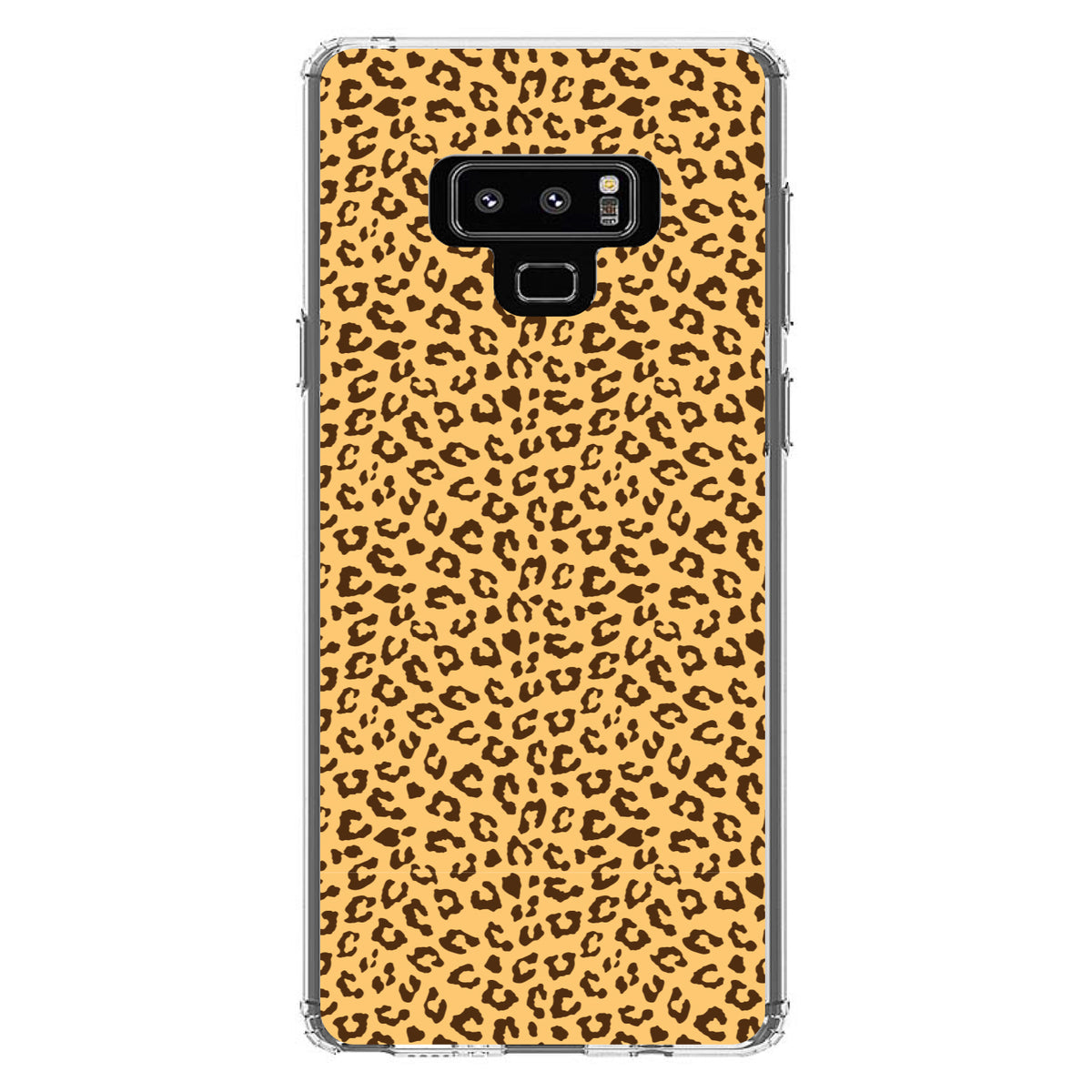 Beige Tan Brown Cheetah Skin Spots Clear Shockproof iPhone Case, view 11
