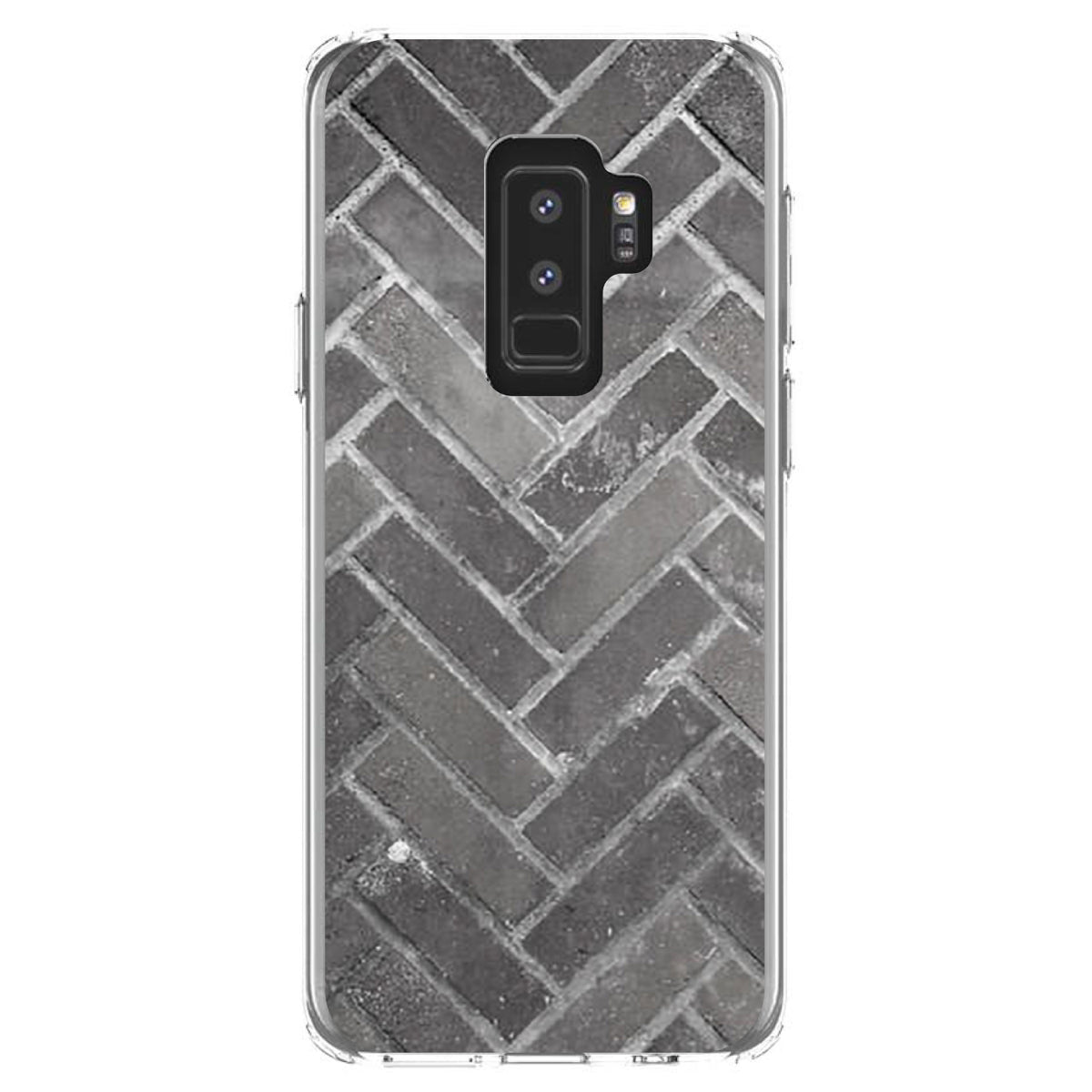 Herringbone Brick Floor Clear Shockproof iPhone Case, view 20
